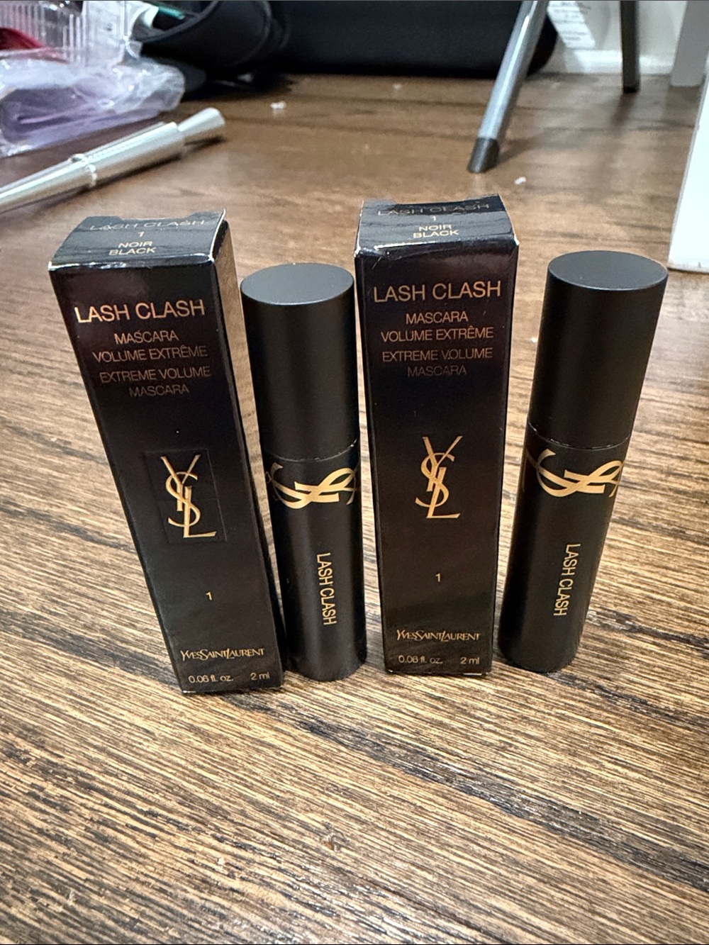 Yves Saint Laurent Lash Clash Extreme Volume Mascara, set of 2 2 ml each
